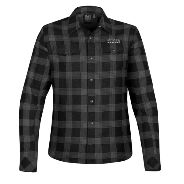Ladies Logan Snap Front Plaid Shirt